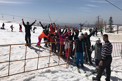 Ski training at Snowland